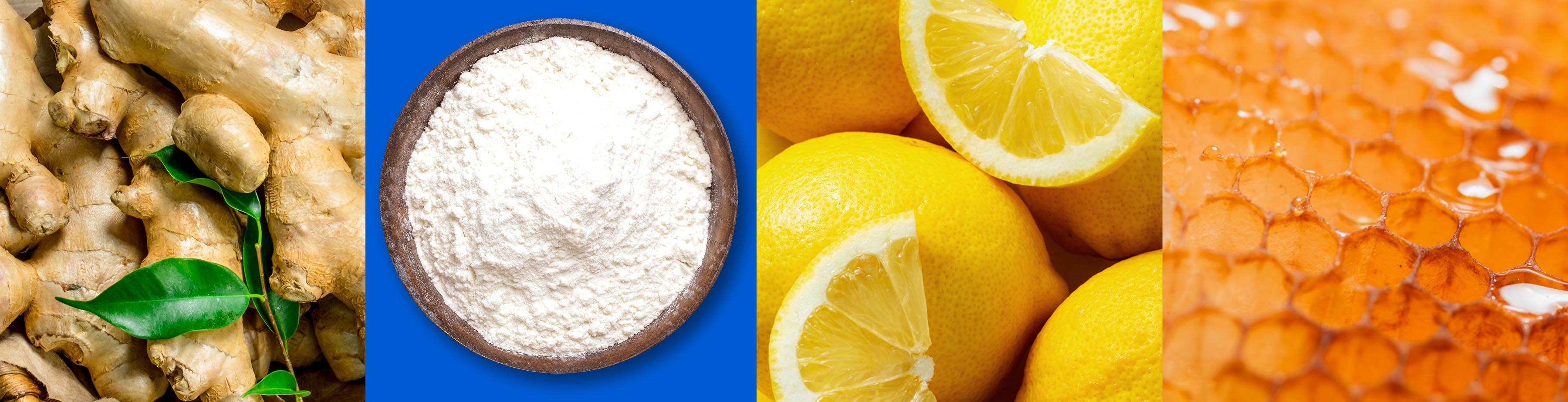 Ginger, dribose, lemon, honey