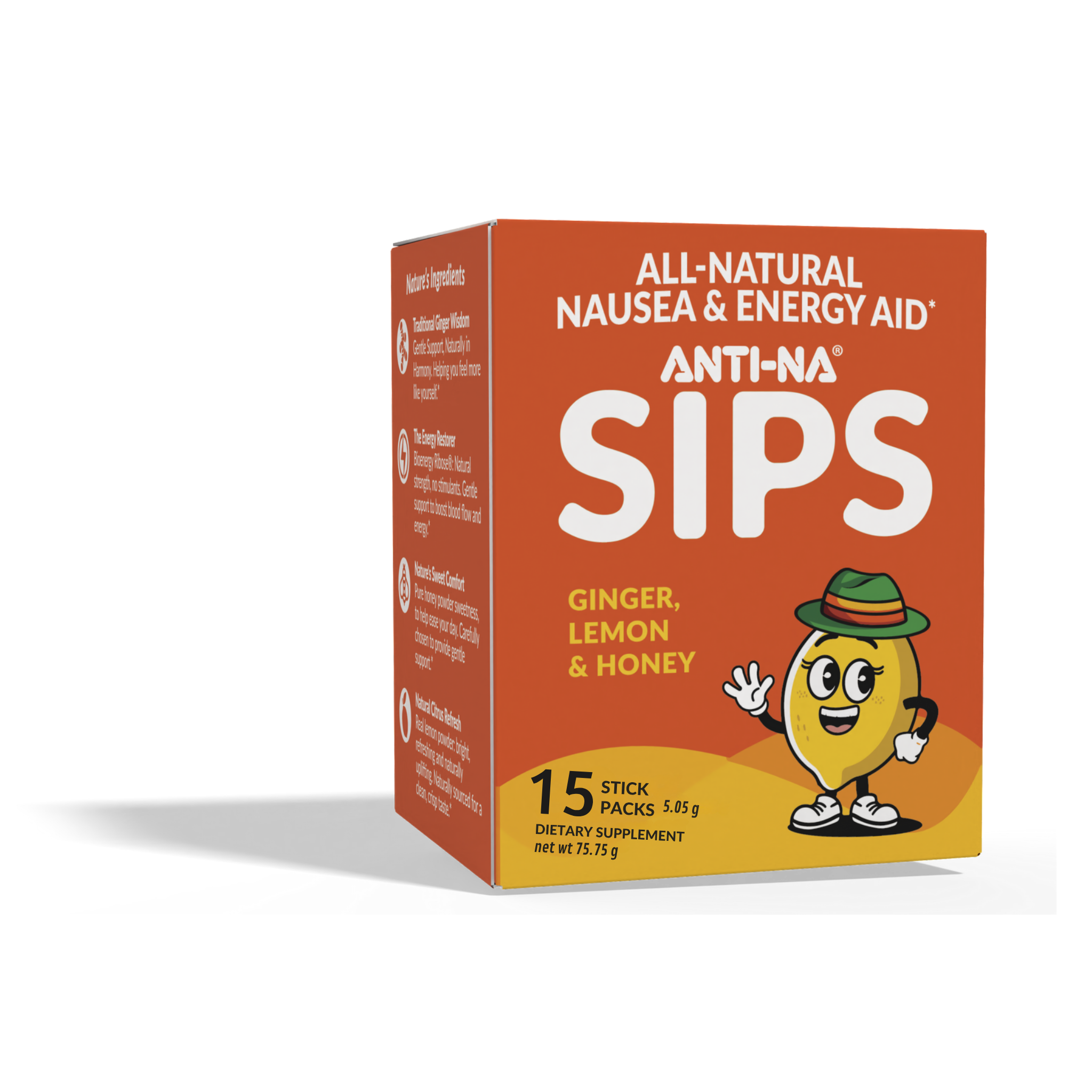 Anti-na SIPS | Therapeutic Ginger Drink Mix - Nausea Relief + Energy