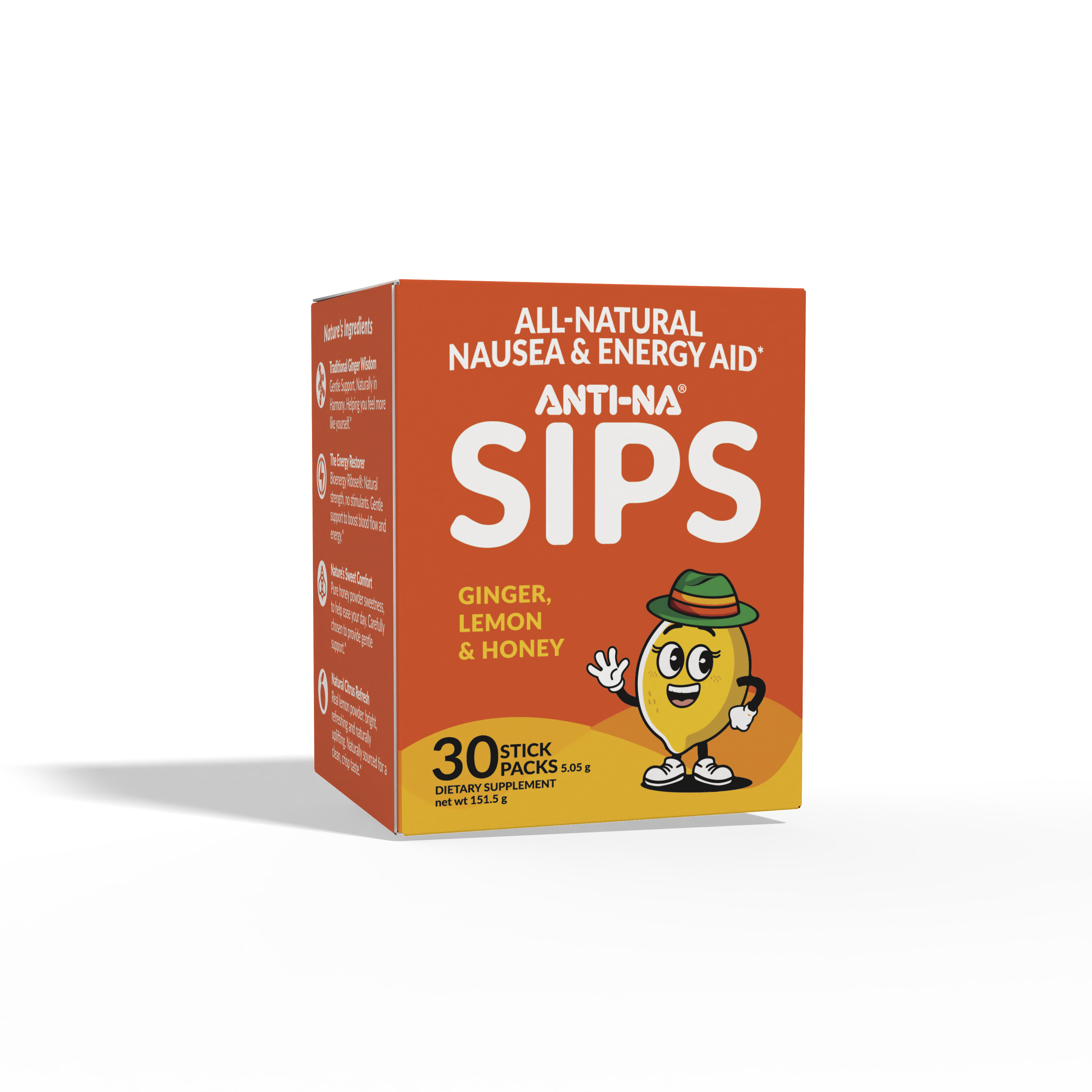 Anti-na SIPS | Therapeutic Ginger Drink Mix - Nausea Relief + Energy