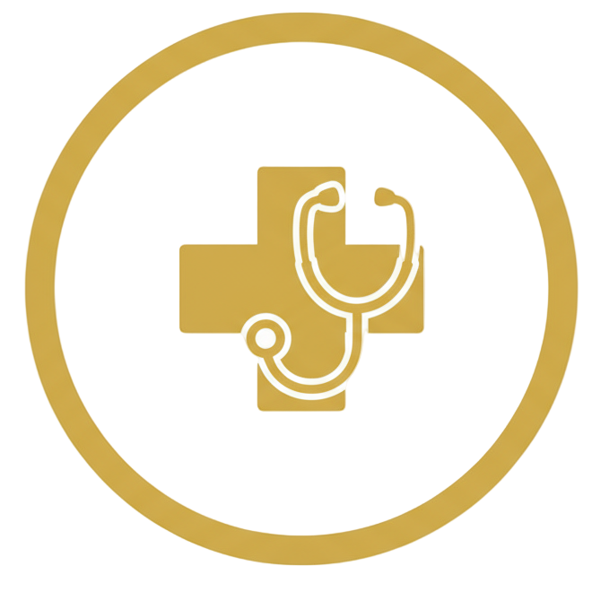 Healthcare providers icon in gold