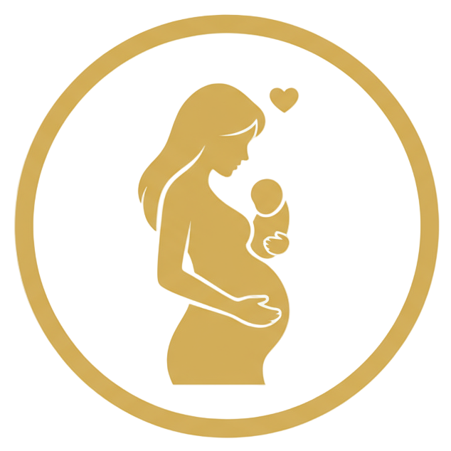 Safe for pregnancy icon in gold